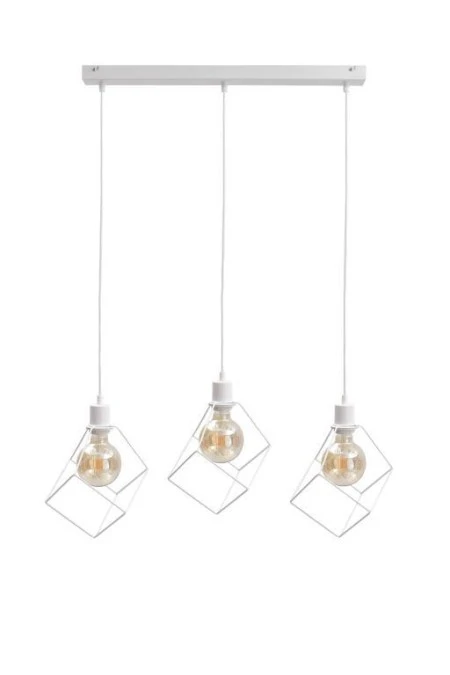 Lampa wisząca loftowa 3xE27 RUBEN WHITE - obrazek 1