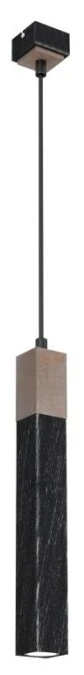 Lampa wisząca SOLO SAWN BLACK / PATINATED WOOD 1x mini GU10 MLP7469 Milagro - obrazek 1