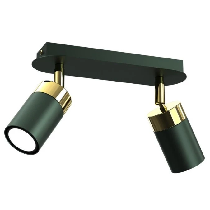 Lampa sufitowa JOKER GREEN/GOLD 2xGU10 MLP7718 Milagro - obrazek 1
