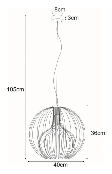 Lampa wisząca TORI biała, druciana klatka klosz na E27 K‑3405 BIAŁY Kaja Lighting - obrazek 2
