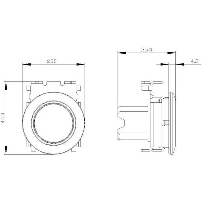 Lampka sygnalizacyjna 30mm zielona płaska metal IP69k SIRIUS ACT 3SU1061‑0JD40‑0AA0 - obrazek 3