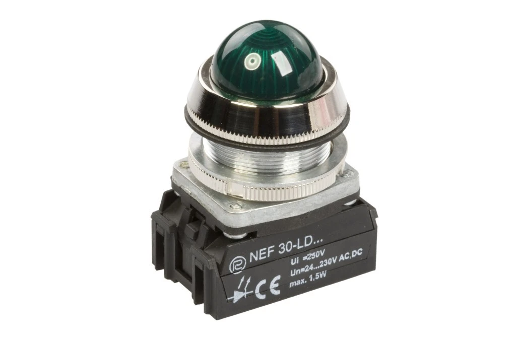 Lampka sygnalizacyjna 30mm zielona 24‑230V AC/DC LED W0‑LDU1‑NEF30LDS Z - obrazek 2