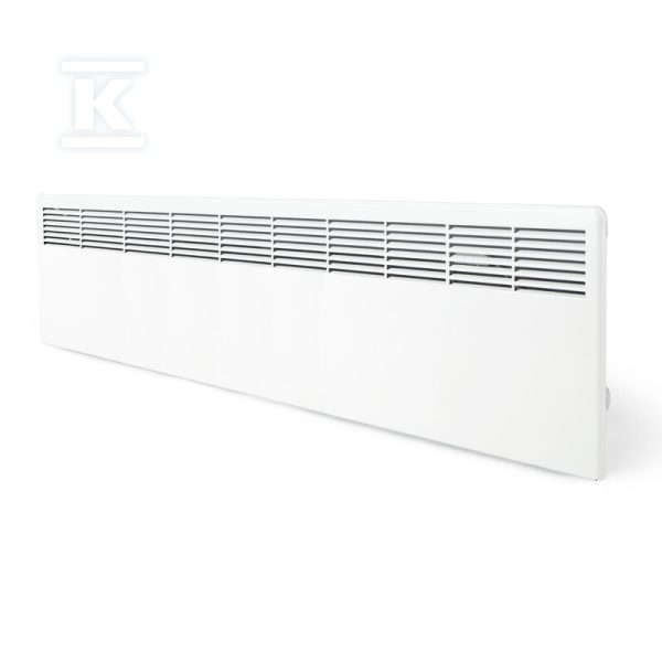 Grzejnik elektryczny (konwektorowy) BETA20-BT-EB-IP24 z programatorem Bluetooth, puszką przyłaczeniową i wspornikiem montażowym, IP24, wymiary: 389×1523 mm, Moc: 2000W