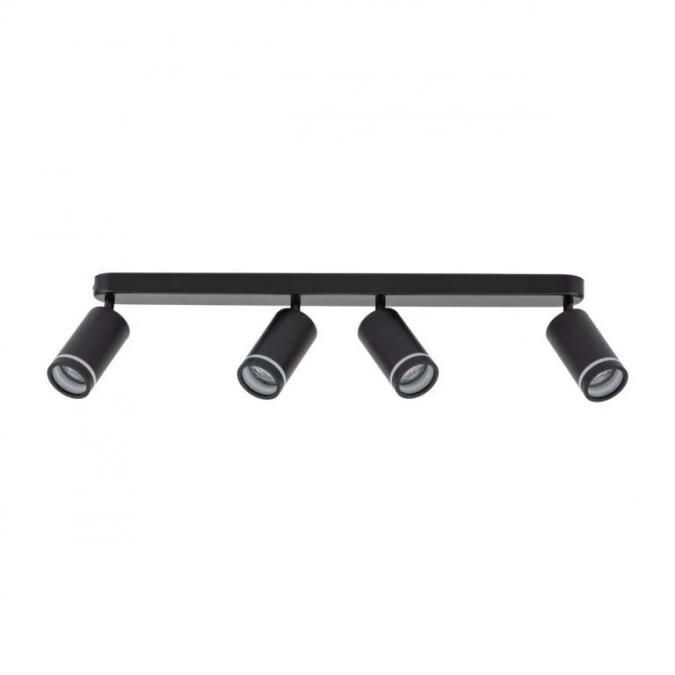 Lampa sufitowa czarna 4x reflektorki na listwie JET BLACK 4* GU10 6916 TK Lighting - obrazek 1