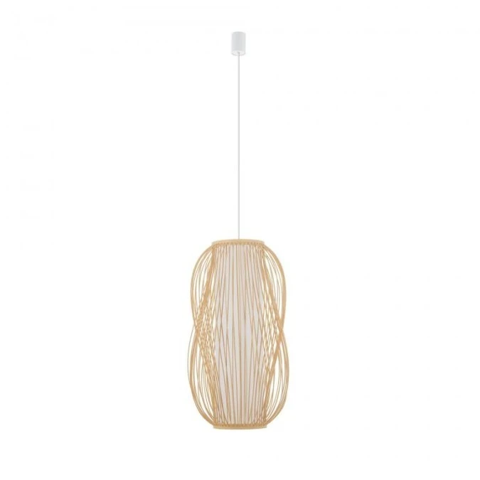 Lampa wisząca PUKET L z kloszem w kolorze naturalnego drewna 11162 Nowodvorski - obrazek 1