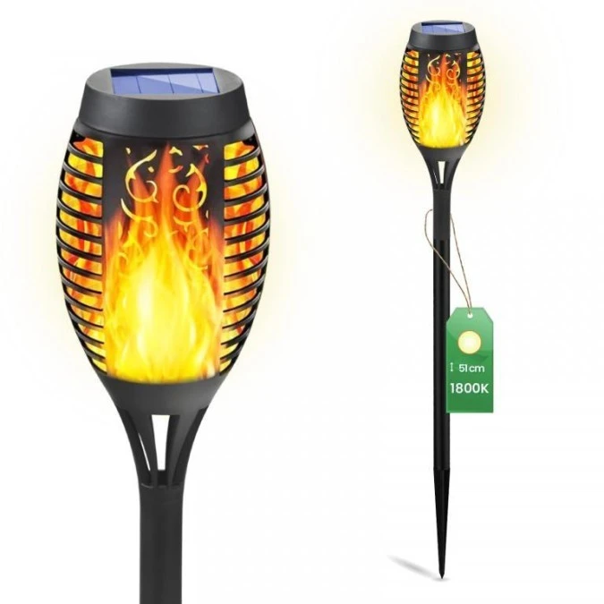 Lampa Solarna Ogrodowa LED IGNIS Wbijana Pochodnia Efekt Płomienia LUMILED - obrazek 2