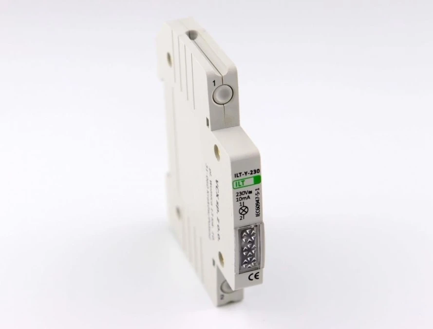 Lampka kontrolna żółta półmodułowa 230V - obrazek 2