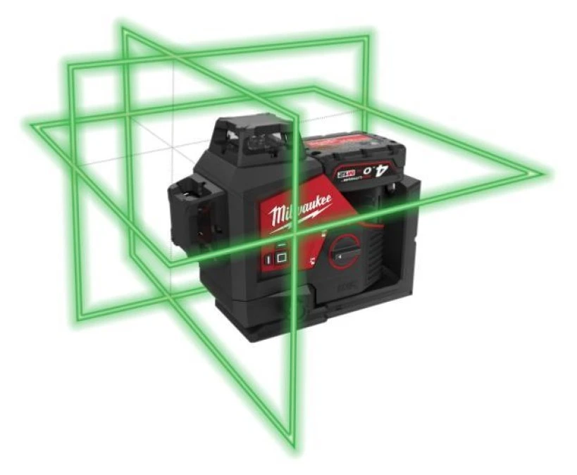 Laser 3‑płaszczyznowy 360st. z zieloną wiązką 12V bez wyposażenia, M12 3PL‑0C, 4933478103 - obrazek 3