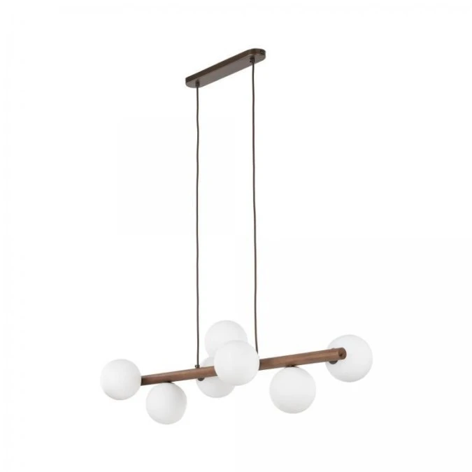 Lampa wisząca ESTERA WOOD ORZECH 7 kloszy idealna do jadalni, salonu 10272 TK Lighting - obrazek 1