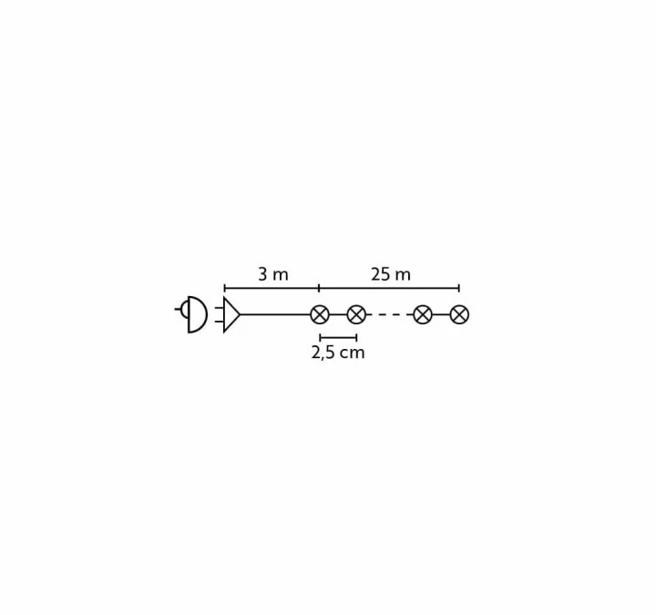Lampki Bulinex 1000led multikolor 25,00m - obrazek 2