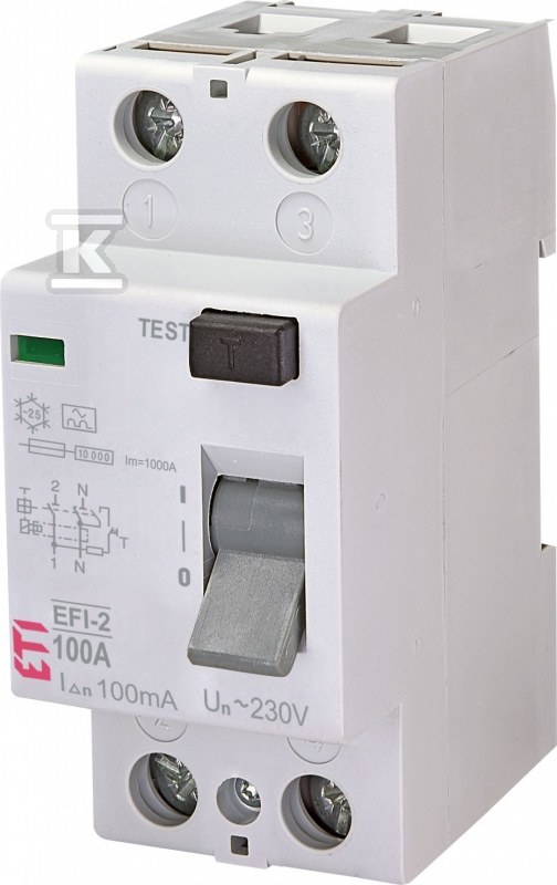 Wyłącznik różnicowoprądowy EFI-2 A 100/0.1 002062532 - obrazek 1
