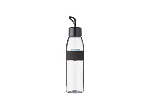 Mepal Ellipse Butelka na Wodę Wielokrotnego Użytku, Szczelna do Picia, Nadaje Się Napojów Gazowanych, Bez Bpa, 500 Ml, Czarna (Nordic Black) - obrazek 1