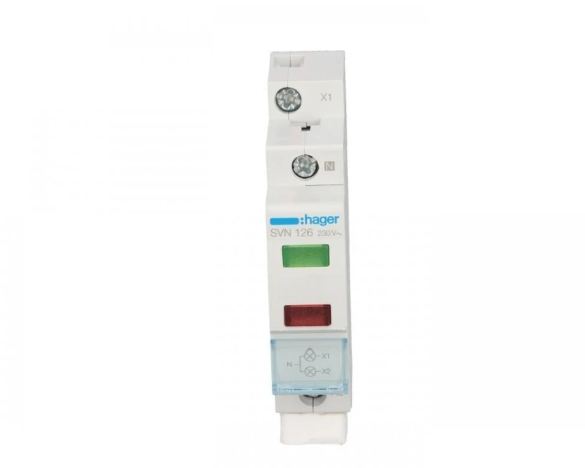 Lampka modułowa 3‑fazowa zielona/czerwona 230V AC SVN126 - obrazek 1