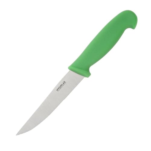 Hygiplas C862 nóż do warzyw, 10 cm ząbkowany, zielony