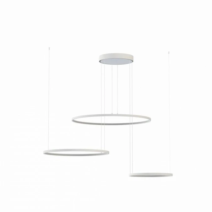 Lampa wisząca CIROCO biała trzy podwieszane pierścienie LED 3000K do salonu 11602 Nowodvorski - obrazek 1
