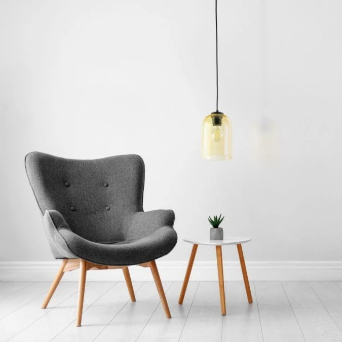 Lampa wisząca z żółtym, szklanym kloszem na 1xE27 MOLLY YELLOW 1 10297 TK Lighting - obrazek 2
