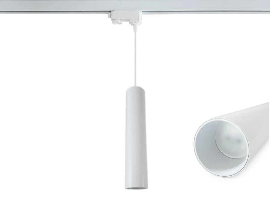 Lampa Szynowa Wisząca 30cm na GU10 Biała Trójfazowa - obrazek 1
