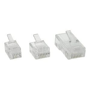InLine 73096 zestaw 100 wtyczek modułowych, 6P6C RJ12 do zaciskania na płaskim kablu InLine 73096 zestaw 100 wtyczek modułowych, 6P6C RJ12 do zaciskania na płaskim kablu