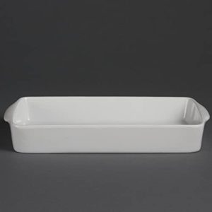 6 x Olympia białe naczynia podłużne do pieczenia 42 305 163 mm porcelanowa taca naczyń 6 x Olympia białe naczynia podłużne do pieczenia 42 305 163 mm porcelanowa taca naczyń