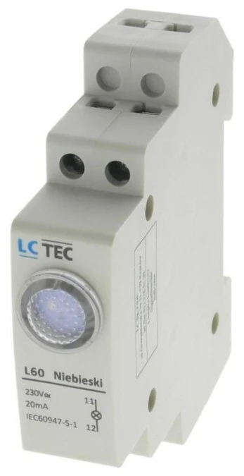 Lampka kontrolna modułowa sygnalizacyjna L60 niebieska - obrazek 1