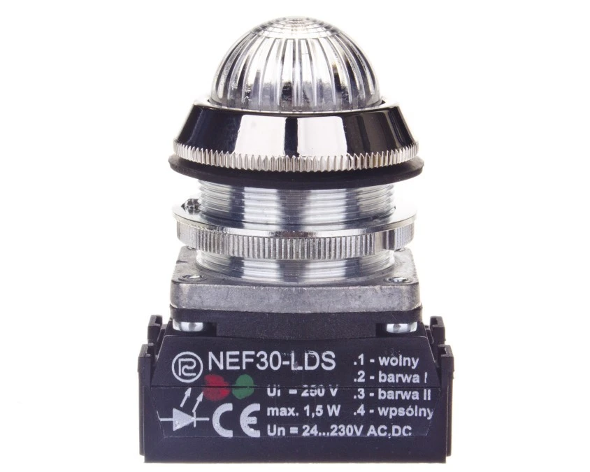 Lampka sygnalizacyjna 30mm 24‑230V AC/DC IP56 czerwono‑zielona W0‑LDU1‑NEF30LDS CZ - obrazek 1
