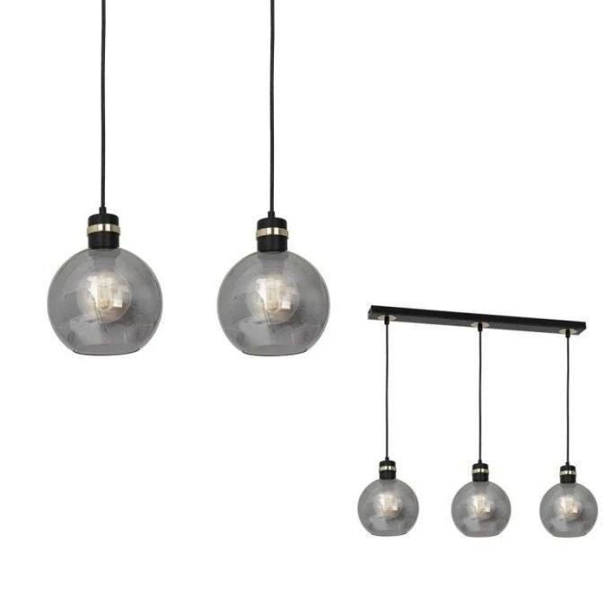 Lampa wisząca OMEGA BLACK / GOLD 3xE27 MLP6531 Milagro - obrazek 1