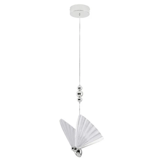 Lampa wisząca Mariposa chromowany motyl z delikatnym światłem LED CTT LP‑1715/1P CH Light Prestige - obrazek 1