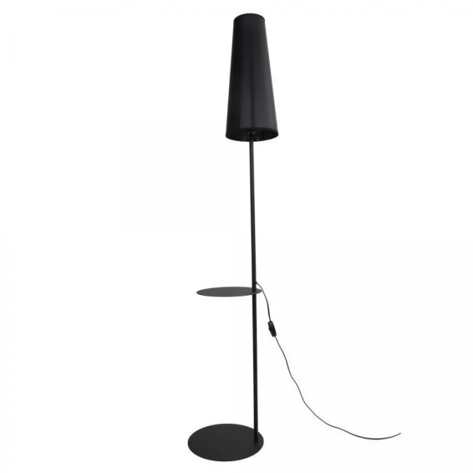 Lampa podłogowa czarna z półką 170cm 1xE27 ZING kolor Czarny 5959 TK Lighting - obrazek 1