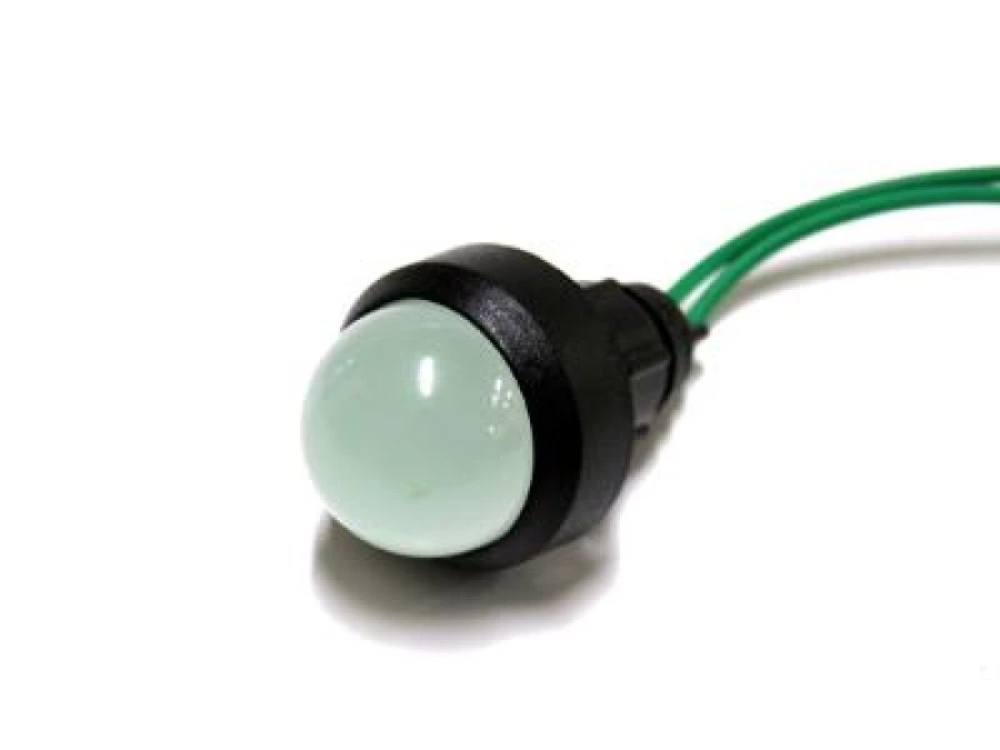 Lampka LED zielona 230V AC/DC (klosz 20mm) - obrazek 1