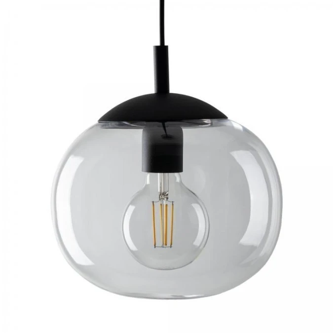 Lampa wisząca szklana kulista VIBE czarna 1xE27 4816 TK Lighting - obrazek 2
