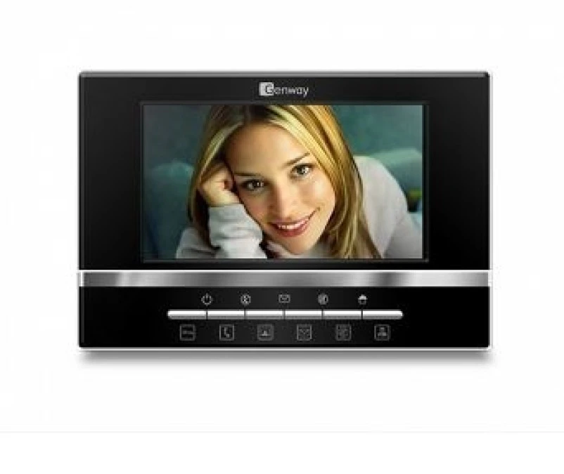 Monitor wideodomofonowy LCD 7 kolorowy bezsłuchawkowy pamięć obrazów 35V DC C5‑3262 - obrazek 1