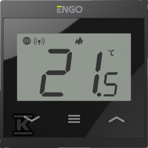 Regulator temperatury Internetowy, ENGO E55-B, podtynkowy, do ramki 55×55, Wi-Fi, 230V, czarny 932312951