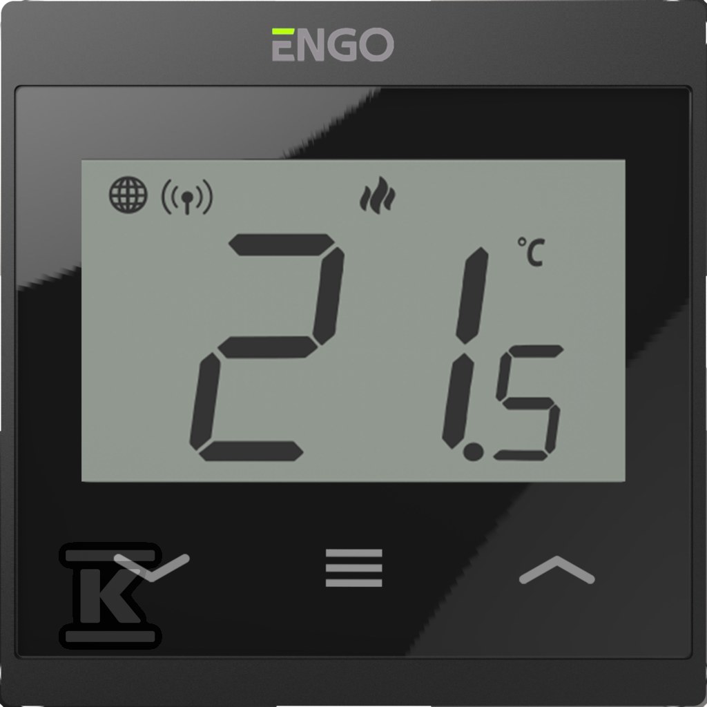 Regulator temperatury Internetowy, ENGO E55-B, podtynkowy, do ramki 55x55, Wi-Fi, 230V, czarny 932312951 - obrazek 1