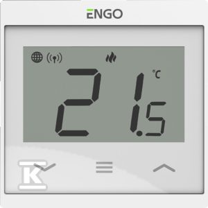 Regulator temperatury Internetowy, ENGO E55-W, podtynkowy, do ramki 55×55, Wi-Fi, 230V, biały 932312952