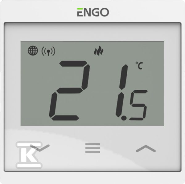 Regulator temperatury Internetowy, ENGO E55-W, podtynkowy, do ramki 55×55, Wi-Fi, 230V, biały 932312952