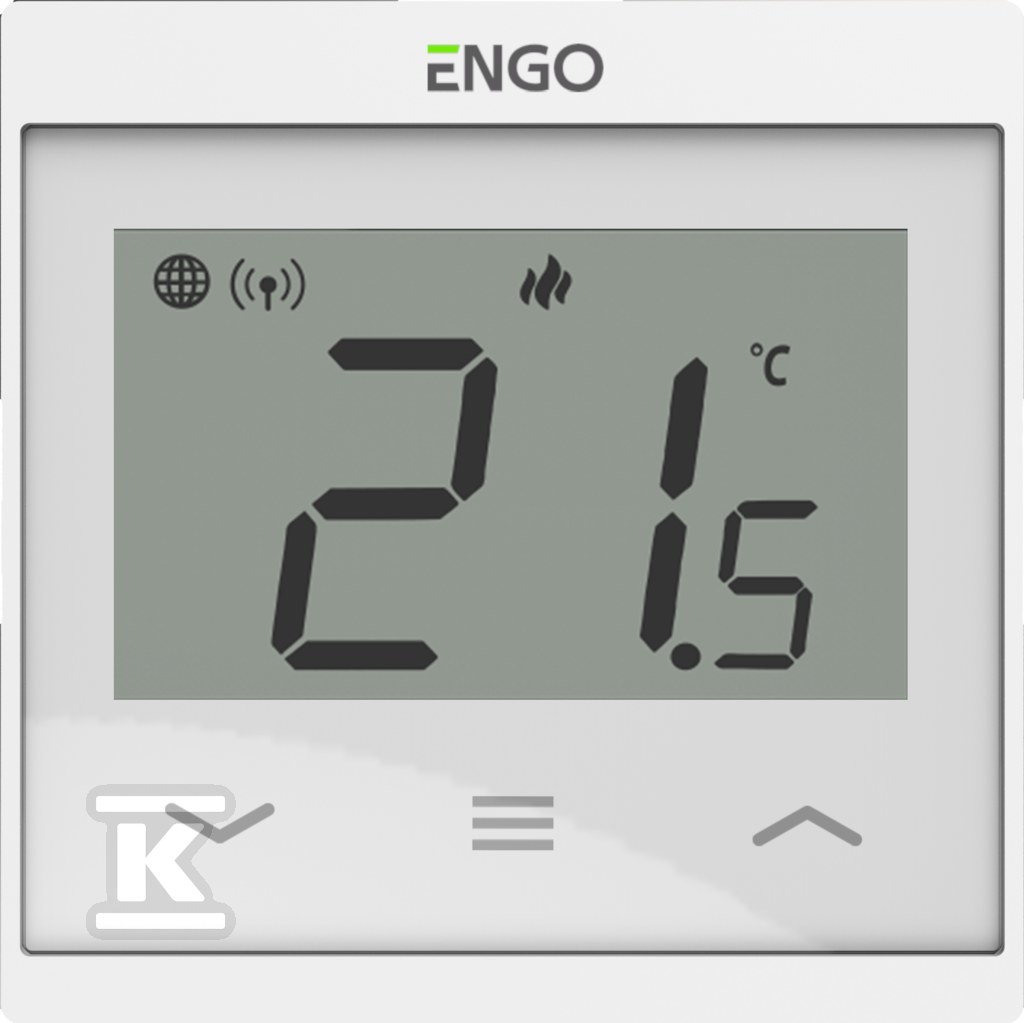Regulator temperatury Internetowy, ENGO E55-W, podtynkowy, do ramki 55x55, Wi-Fi, 230V, biały 932312952 - obrazek 1