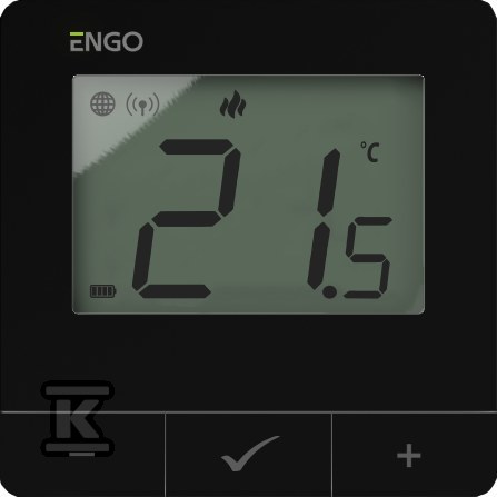 Regulator temperatury Internetowy, ENGO E25-BATB, natynkowy, ZigBee/868MHz, bateryjny, czarny 932342946