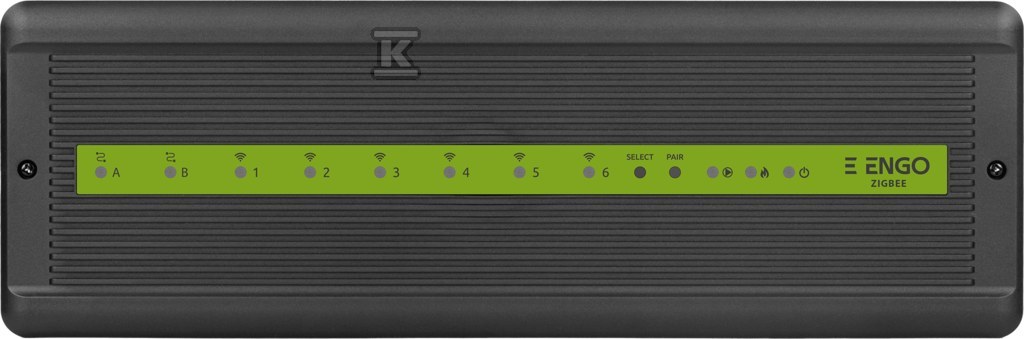 Listwa centralna do ogrzewanie podłogowego, ENGO ECB62-ZB, 6 stref bezprzewodowych ZigBee + 2 strefy przewodowe, czarna, 230V 932341430 - obrazek 1