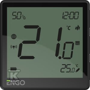Regulator temperatury Internetowy, ENGO EONE-BATB natynkowy, dobowy, ZigBee, czarny, akumulatorowy 932342634 Regulator temperatury Internetowy, ENGO EONE-BATB natynkowy, dobowy, ZigBee, czarny, akumulatorowy 932342634