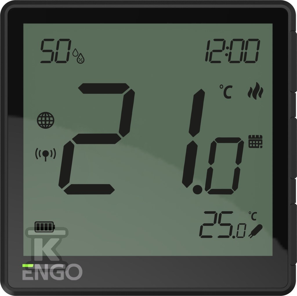 Regulator temperatury Internetowy, ENGO EONE-BATB natynkowy, dobowy, ZigBee, czarny, akumulatorowy 932342634 - obrazek 1