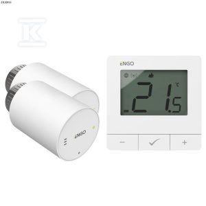 Głowica elektroniczna ENGO ETRV-M30 (2szt) w zestawie z regulatorem ENGO E25-BATW (1szt) DLR955 Głowica elektroniczna ENGO ETRV-M30 (2szt) w zestawie z regulatorem ENGO E25-BATW (1szt) DLR955