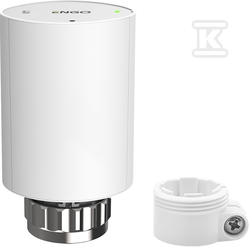 Głowica elektroniczna grzejnikowa, ENGO ETRV-M30+RA, bezprzewodowa, M30x1,5 z adapterem na zawór RA, bateryjna, biała 932330720 - obrazek 1