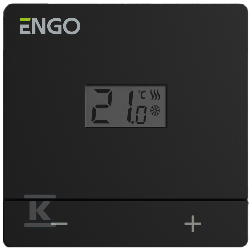 Regulator temperatury przewodowy, ENGO EASY-24B, dobowy, natynkowy, czarny, 24V 932332922 - obrazek 1