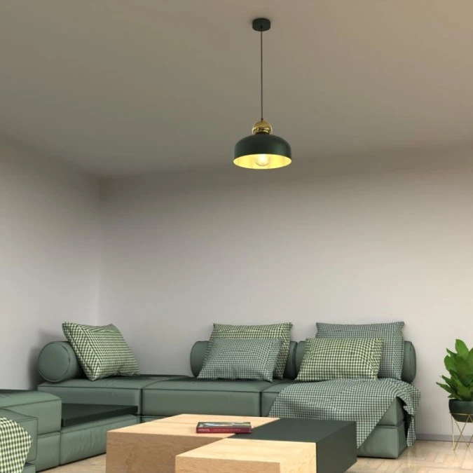 Lampa Wisząca HARALD GOLD/GREEN 1xE27 MLP7694 Milagro - obrazek 3