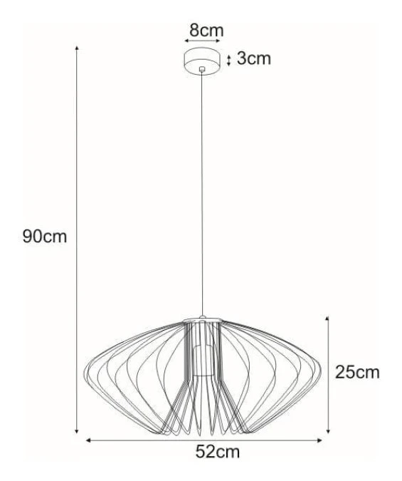 Lampa wisząca dekoracyjna do sypialni biała druciana z serii TIZI K‑3407 BIAŁY Kaja Lighting - obrazek 3