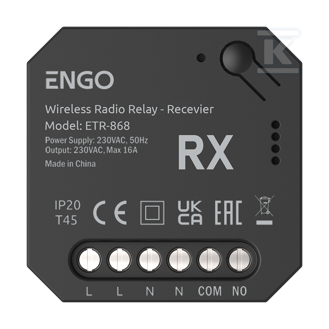 Dodatkowy odbiornik do przekaźnika bezprzewodowego EngoLink ETR-868, ENGO ETR-868RX 932253907 - obrazek 1