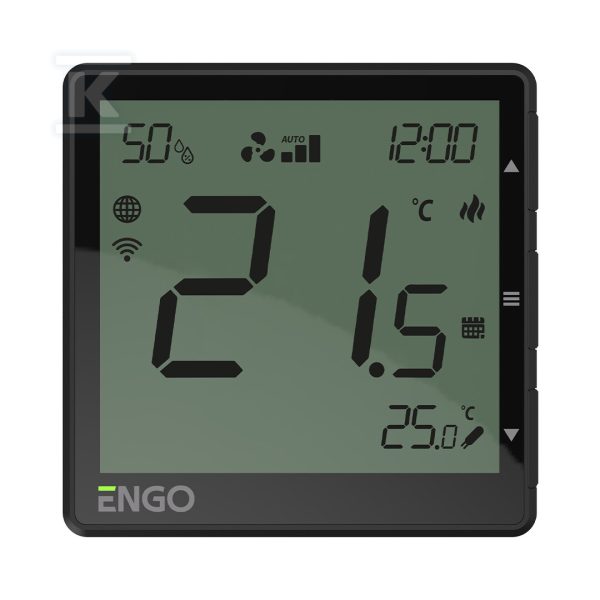 Regulator klimakonwektorów Internetowy, ENGO EFAN-230B, podtynkowy, 230V, Wi-Fi, czarny 932310554