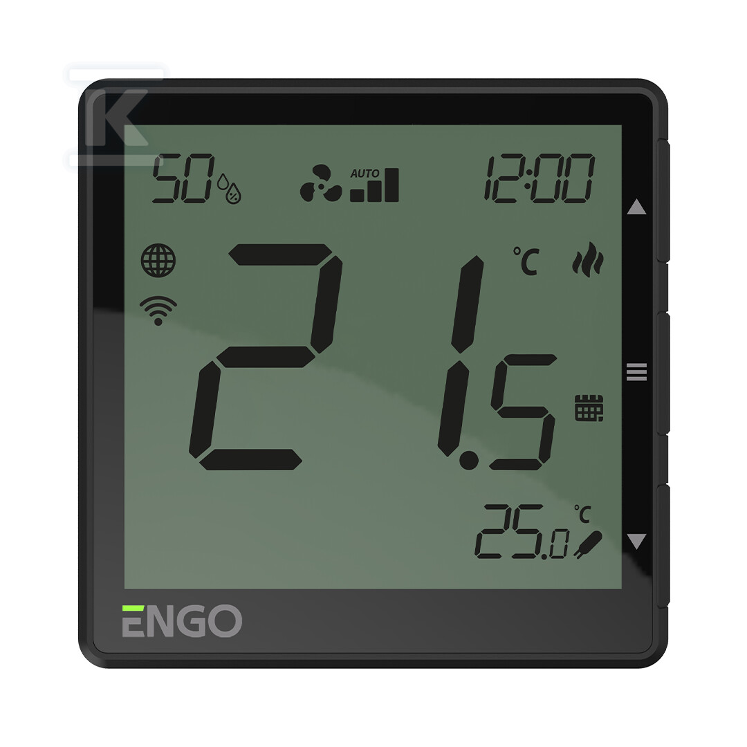 Regulator klimakonwektorów Internetowy, ENGO EFAN-230B, podtynkowy, 230V, Wi-Fi, czarny 932310554 - obrazek 1