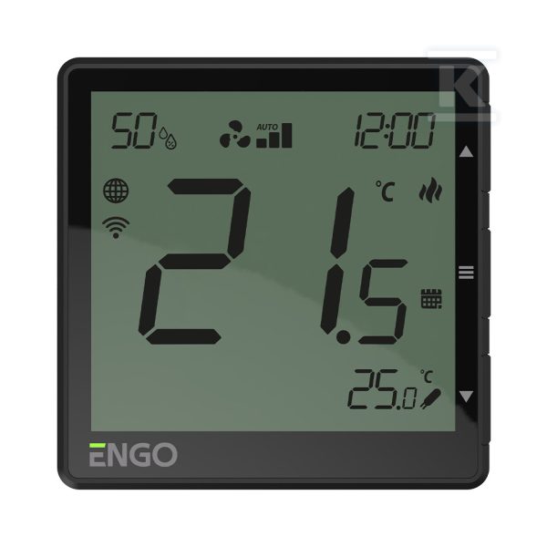 Regulator klimakonwektorów Internetowy, ENGO EFAN-24W, podtynkowy, 24V, Wi-Fi, czarny 932310555