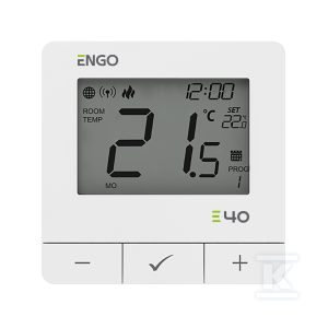 Regulator temperatury Internetowy E40-230W, natynkowy, programowany, ZigBee/868MHz, 230V, biały 932312903 Regulator temperatury Internetowy E40-230W, natynkowy, programowany, ZigBee/868MHz, 230V, biały 932312903